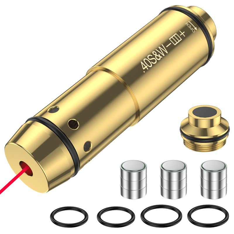 Vstranics 40S&W Laser Training Cartridge for Dry Fire Training System with 3 Set Batteries