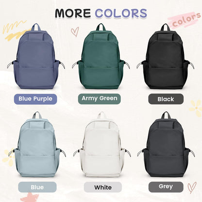 HYC00 School Backpack Womens Causal Travel School Bag for Teenage Girls Boys Secondary Backpack Lightweight 14 Inch Laptop Rucksack Bag for Women Casual Daypack Bookbag for Daily College Work, Black