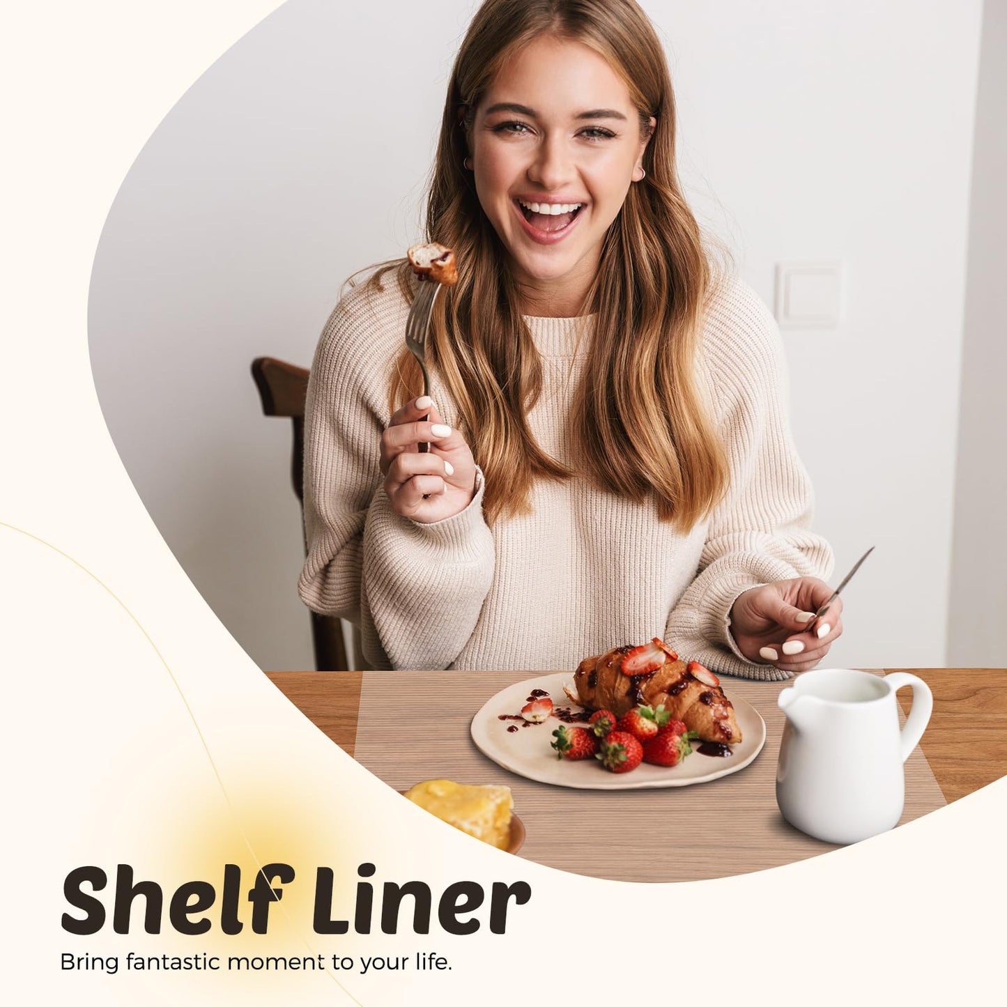 Glotoch Shelf Liner 17.5x360, Non Adhesive Cabinet, Drawer Liner for Refrigerator, Kitchen, Waterproof and Durable Fridge Table Place Mats for Cupboard, Clear