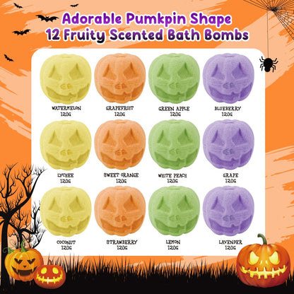 12 Piece Halloween Bath Bombs with Toys Inside for Kids, Bath Bombs with Surprise Inside, Halloween Party Favors for Kids, Halloween Trick or Treat Treat Gifts…