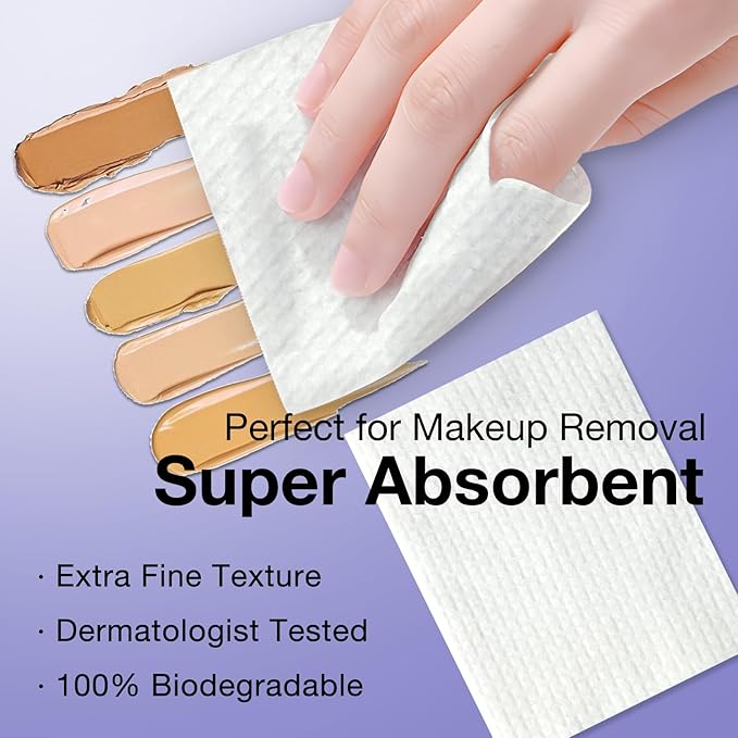 Disposable Face Towels, Biodegradable Soft & Skin Friendly Face Towelettes