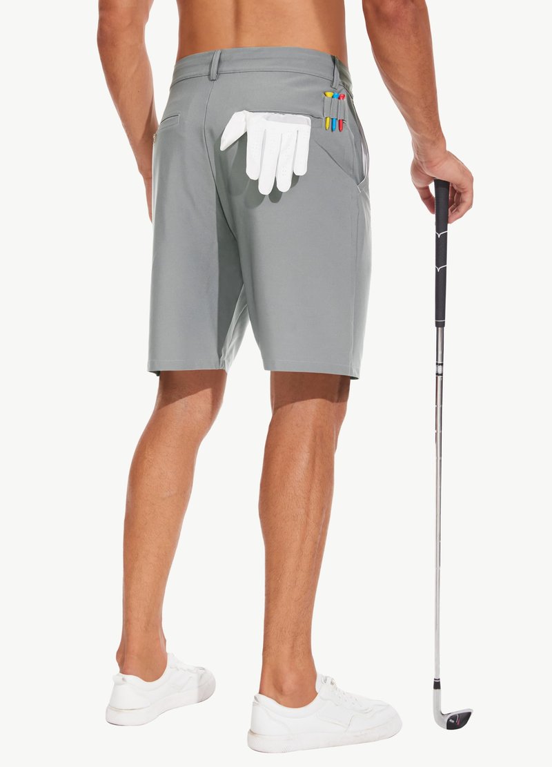 JWM Mens 7" Stretch Golf Shorts - Lightweight Hybrid Casual Dress Work Flat Front Shorts with 5 Pockets Quick Dry UPF50