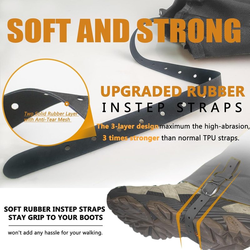 Frelaxy Ultra High-Performance Hunting Leg Gaiters - 100% Waterproof with Adjustable Rubber Foot Strap | Perfect for Hiking & Snow