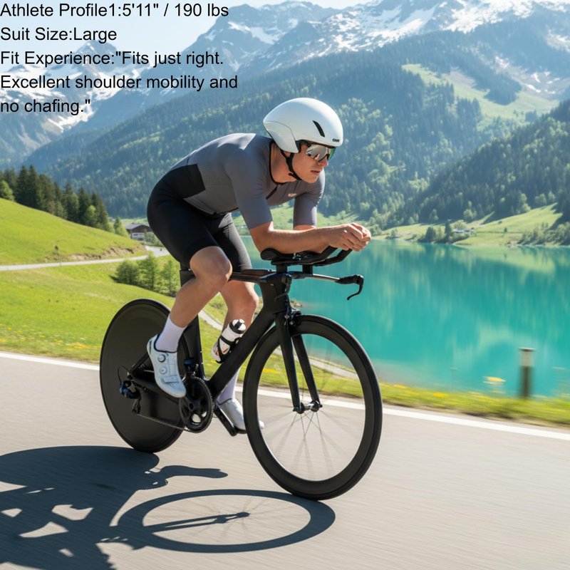 Lo.gas Men's Triathlon Suits,High Elasticity Breathable Quick-Drying Trisuit Race‌ Skinsuits Cycling Swimskin Bike Swim Run Gray XX-Large