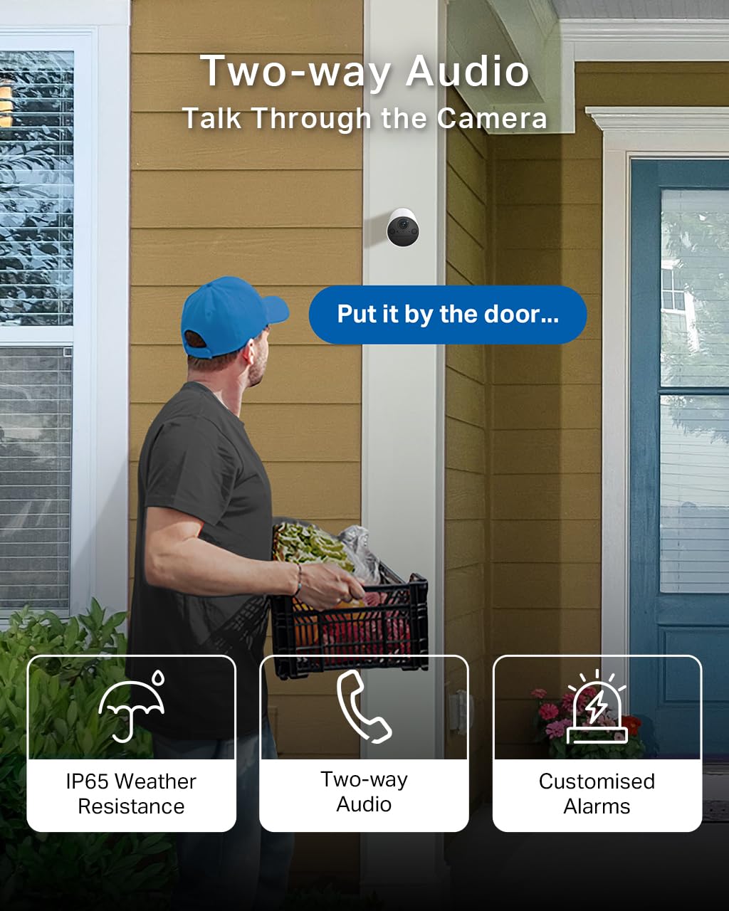 Tapo TC82 2K Battery Security Camera Outdoor Wireless, Indoor & Outdoor CCTV Camera, Colour Night Vision, No Monthly Fee, AI Detection, IP65, 180-Day Battery Life, Works with Alexa & Google