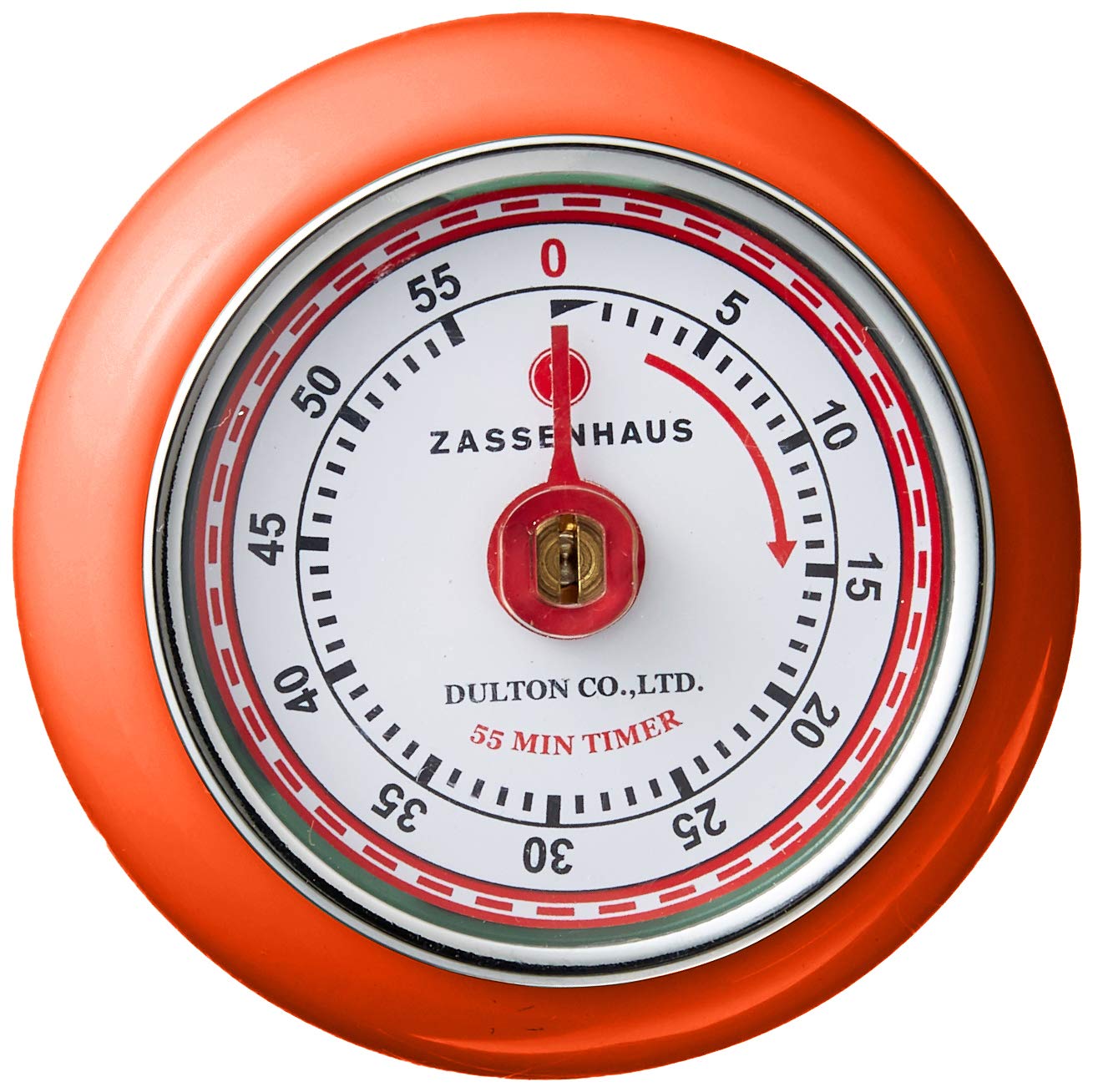 Zassenhaus Magnetic Retro Kitchen Timer, Classic Mechanical Cooking Timer (Black)