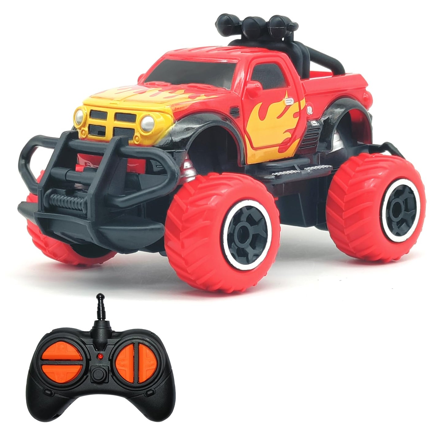 Pup Go RC Racing Car for Kids, 4-Channel Remote Control Race Car for Boys Girls Age 3-9, Thrilling Indoor Outdoor Racing Experience,Truck Toy, Great Gift for 3 4 5 Year Old Red 2.4GHz