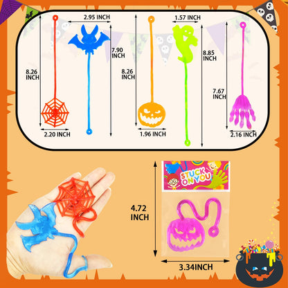 20 PCS Halloween Sticky Hands Party Favors Toys Gifts for Toddlers,Halloween Treats Non Candy for Kids,Boo Trick or Treat Basket Goodie Bag Stuffers Fillers,Classroom Prizes Trinket Decor for Boy Girl