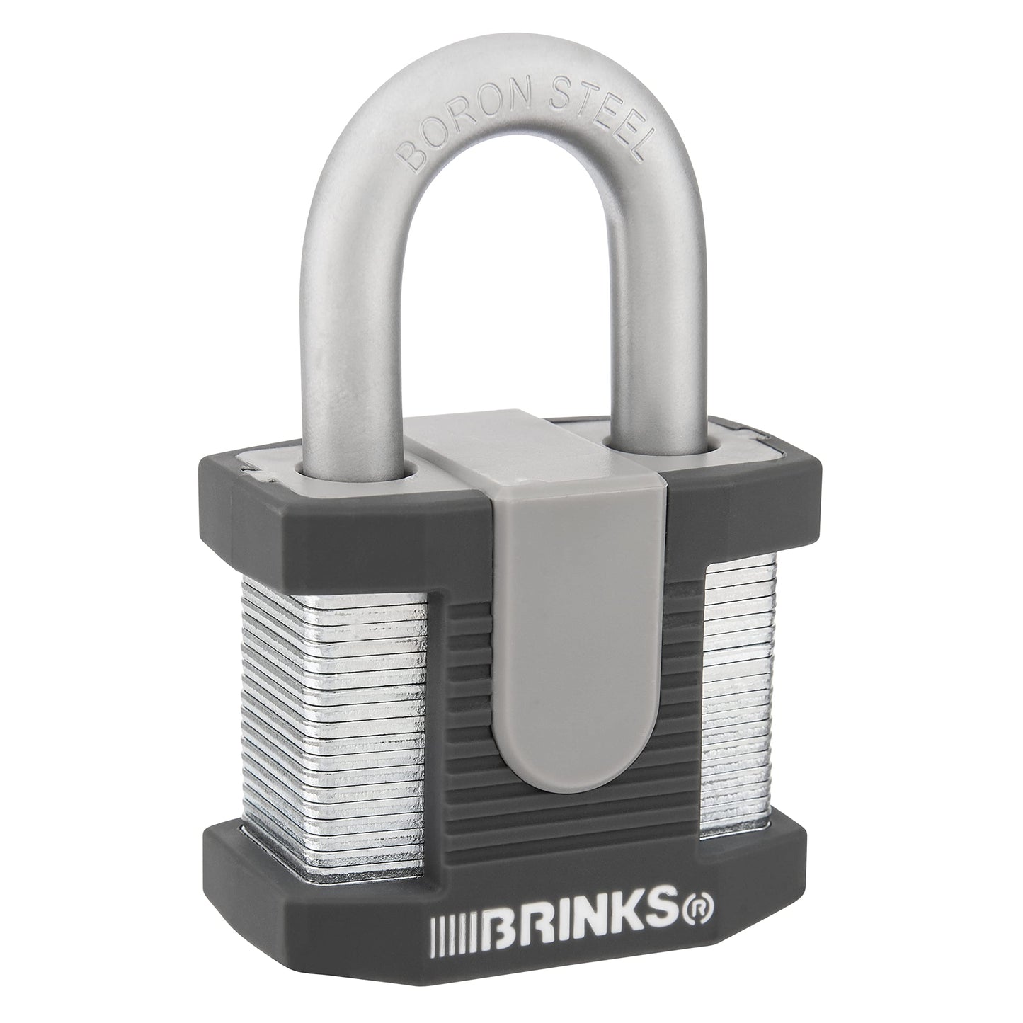 BRINKS - 50mm Commercial Laminated Steel Keyed Padlock - Solid Steel Body with Boron Steel Shackle, Chrome