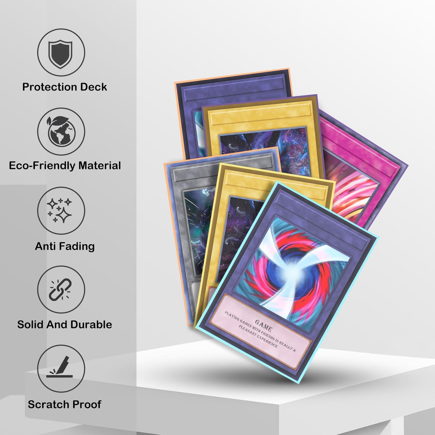 500 Counts Card Sleeves for Trading Cards, FOTEEMO Yugi-oh Card Sleeve Japanese Small Card Sleeves Yugi oh Soft Card Sleeves Protect Your Japanese Sized Trading Cards Never Tear (62 * 89mm)