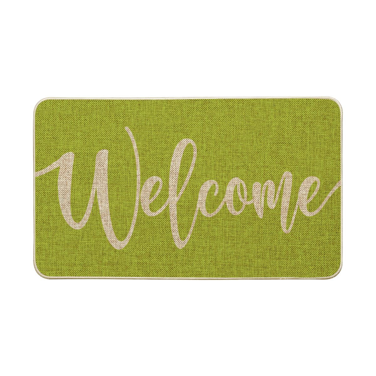 Artoid Mode Green Welcome Spring Doormat, Home Summer Decor Switch Rug Door Mat Floor Mat 17x29 Inch