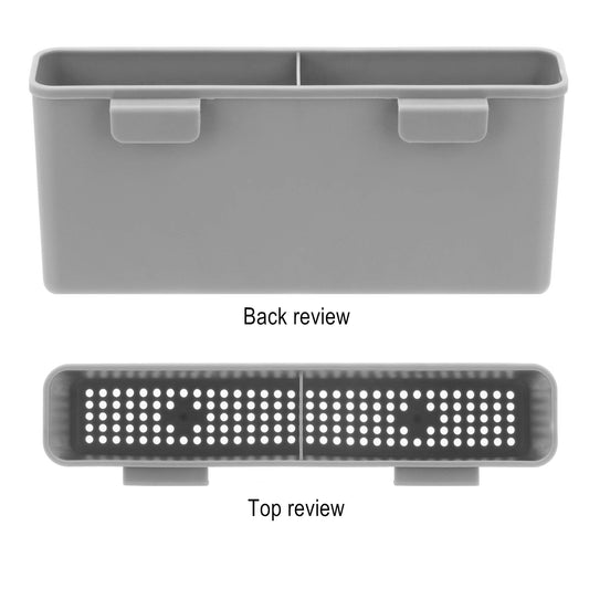 iPEGTOP Cutlery Utensil Silverware Drying Rack Basket Holder with Hooks - Flatware Storage Solution for Kitchen Dish Drainer Dish Drying Rack, Grey