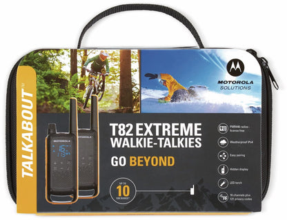 Motorola Talkabout T82 Extreme PMR446 2-Way Walkie Talkie Radio Twin Pack - Yellow / Black