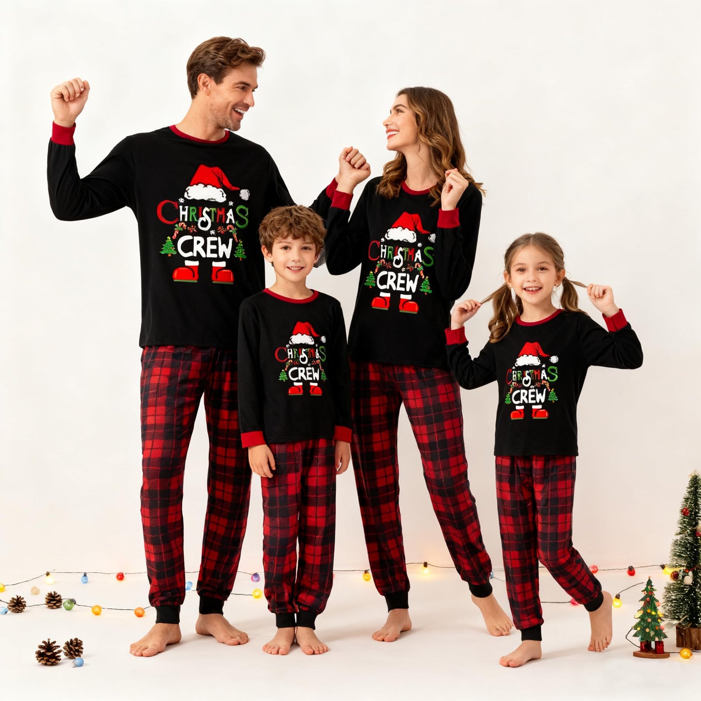 Awoscut Family Christmas Pajamas Matching Pajamas for Family, Xmas PJs Sets Holiday Sleepwear(#a-2, Mom, M)