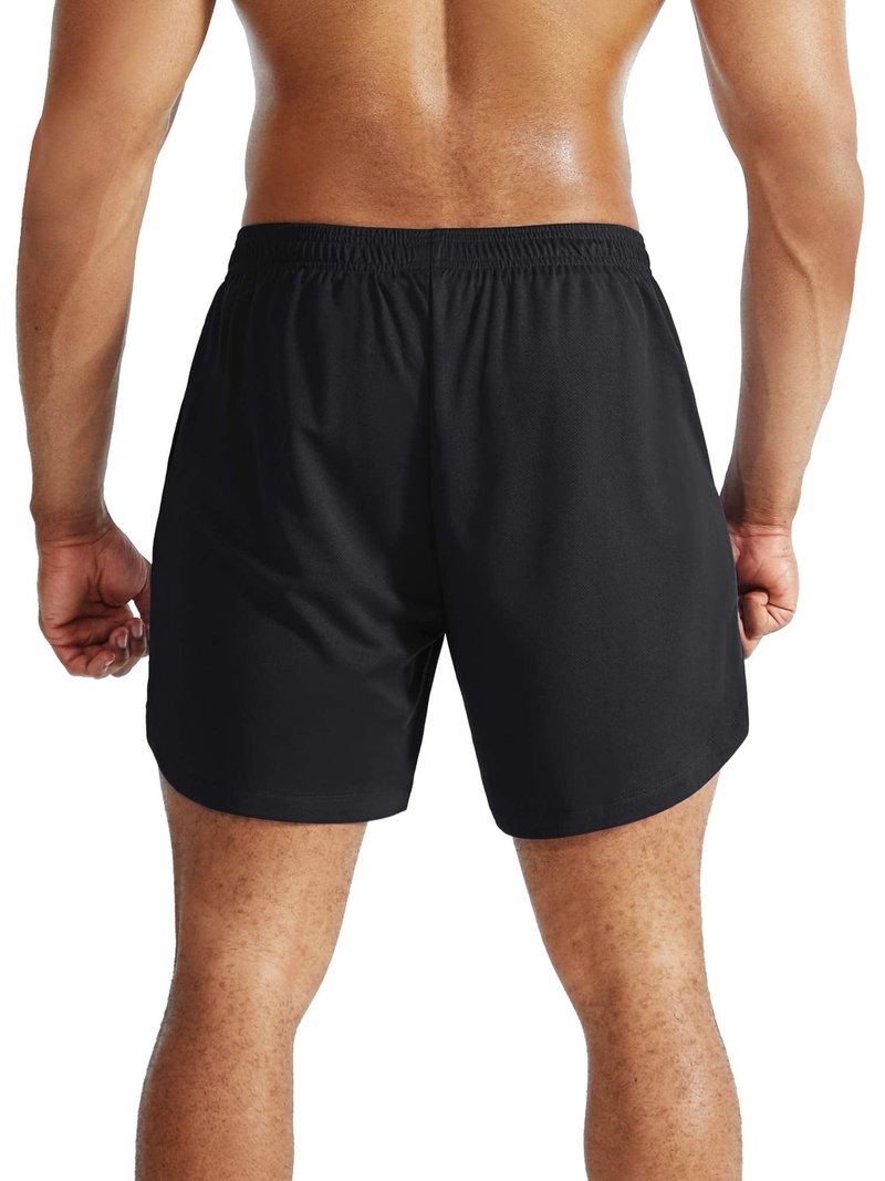 NELEUS Men's 2 in 1 Running Shorts with Liner,Dry Fit Workout Shorts with Pockets,6070,2 Pack,Black/Red,US L,EU XL