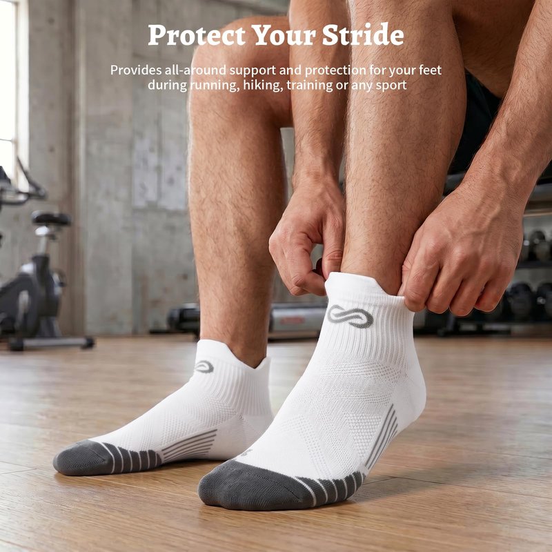 PAPLUS Compression Socks for Men & Women, Low Cut Ankle Running Socks with Arch Support, Plantar Fasciitis Relief for Walking, Cycling, Golf, Travel, Nurses