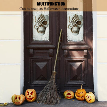 Dolkgy Skull Wall Planter for Home Décor, Resin Skeleton Gothic Planter for Indoor Outdoor Plants Decorations, White Hanging Skull Vase Unique Spooky Face Flower Pot Head Planters