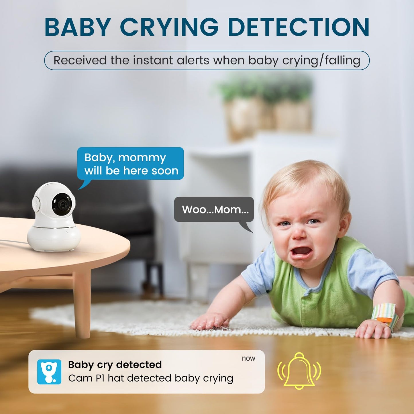 litokam Little elf Indoor Camera - 2K Pet Camera with APP Controlled, Smart Motion, Two-Way Audio, 360° Security Camera Indoor with IR Night Vision, Work with Alexa