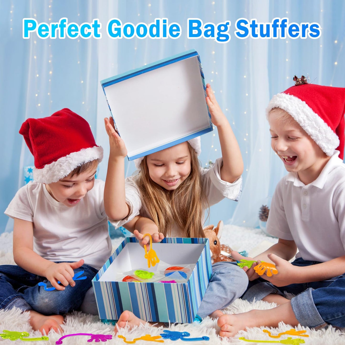 Valentines Sticky Hands Bulk 48PCS Valentines Day Gifts for Kids Classroom Prizes Valentines Party Favors for Kids Stretchy Heart Sticky Hand Toy Valentines Day Goodie Bag Stuffers Kid Party Supplies