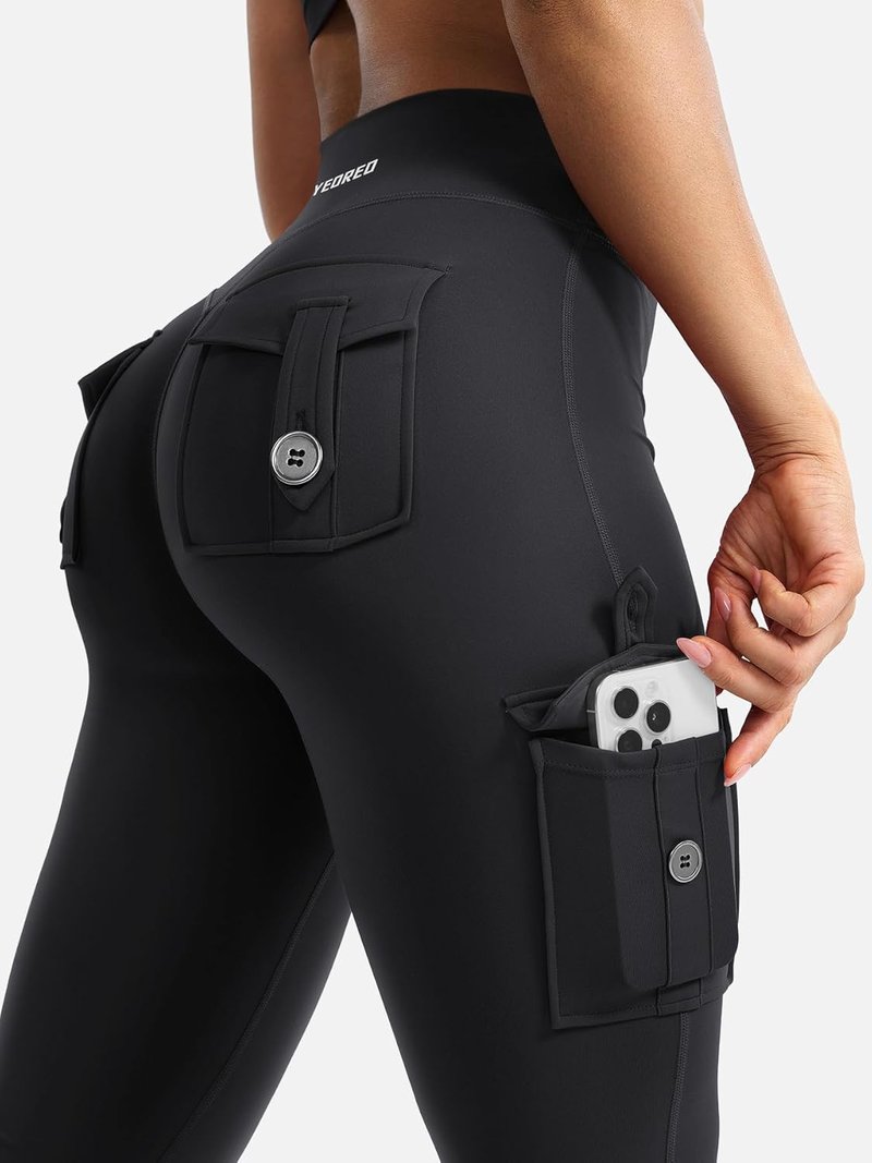 CoreFlex Women's High-Waisted Flare Leggings - Scrunch Design with Pockets | Gym & Yoga Wear