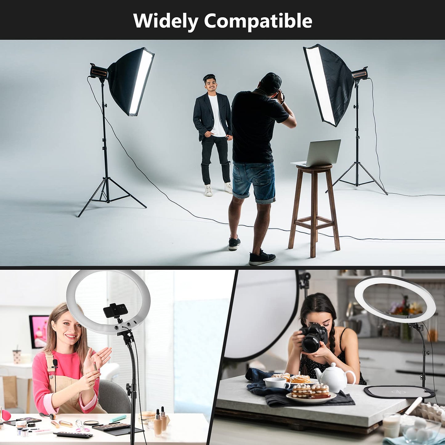 Neewer® 10"/25cm Metal Flexible Tube Arm for LED Video Lights, Ring Flash Light and Other Photography Accessories with 1/4" Screw Thread