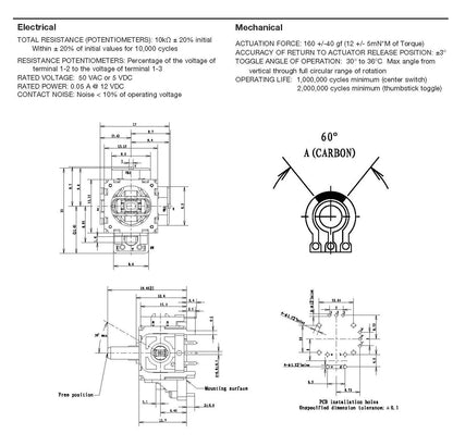 JAO Automation Premium Quality Joysticks Analog Sticks compatible with Xbox One, X, S, Elite, PS4, Switch Pro controllers w/ 10k pots (not for 360 or PS3) High Precision Accurate REV1.0