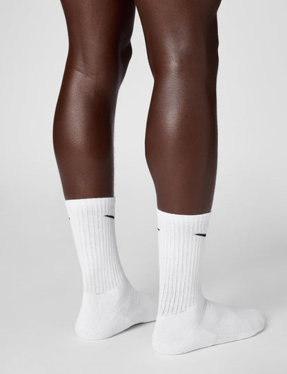 NIKE Men's Everyday Cushion Crew Training Socks 6 Pair , White/Black, L UK