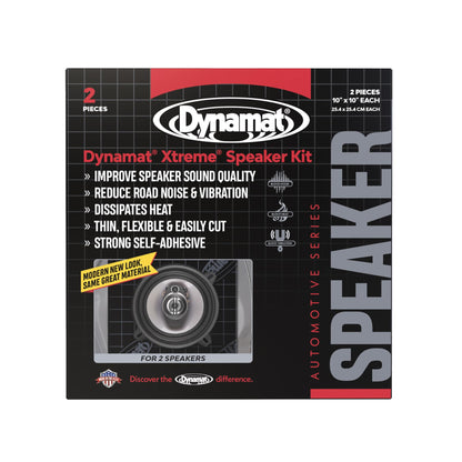 Dynamat Xtreme Sound Deadening Car Insulation Speaker Pack 10415 – Pre Cut Noise Dampening Kit for Audio Speakers – Easy Self Adhesive Install – Made in USA – 2 Sheets 10”x10” Each, 1.4 sq ft total