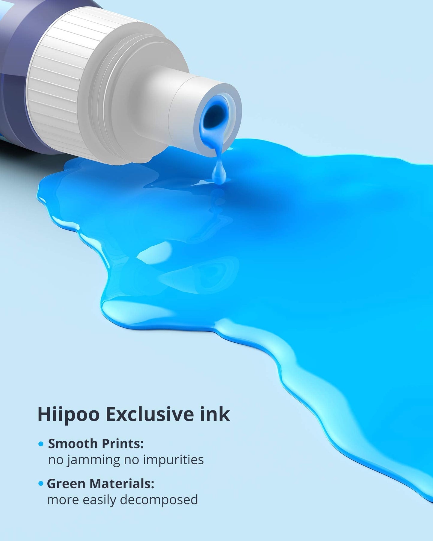 Hiipoo Refill Ink Bottle Replacement for T502 502 Ink for Epson ET-2750 ET2720 ET-2803 ET-2800 ET-3750 ET-4750 ET-3760 ET-4760 ET-2850 ET-4800 ET-3700 ET-15000 Printer