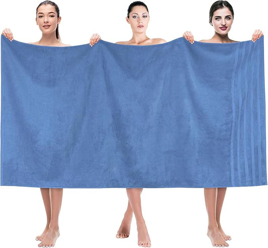 American Soft Linen 35x70 Jumbo Large Bath Towel, 600 GSM 100% Cotton Turkish