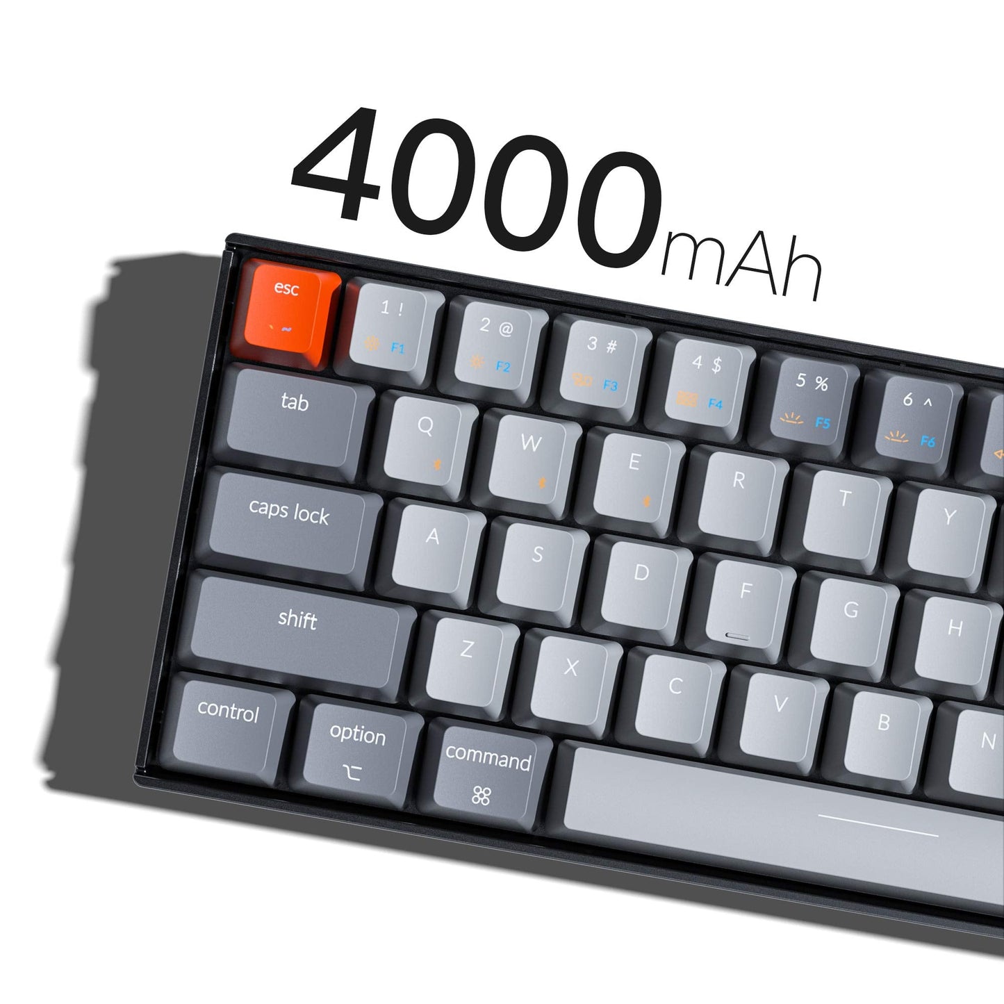 Keychron K6 Bluetooth 5.1 Wireless Mechanical Keyboard with Keychron K Pro Red Switch/LED Backlit/Rechargeable Battery, 68 Keys Compact Keyboard Compatible with Mac Windows