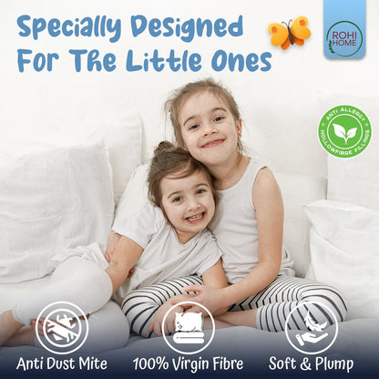 Rohi 7.5 Tog Cot Bed Duvet and Pillow Set – Microfibre Anti-Allergy Toddler Duvet & Pillow – Lightweight, Breathable & Ultra Comfy Baby Quilt 120cm x 150cm