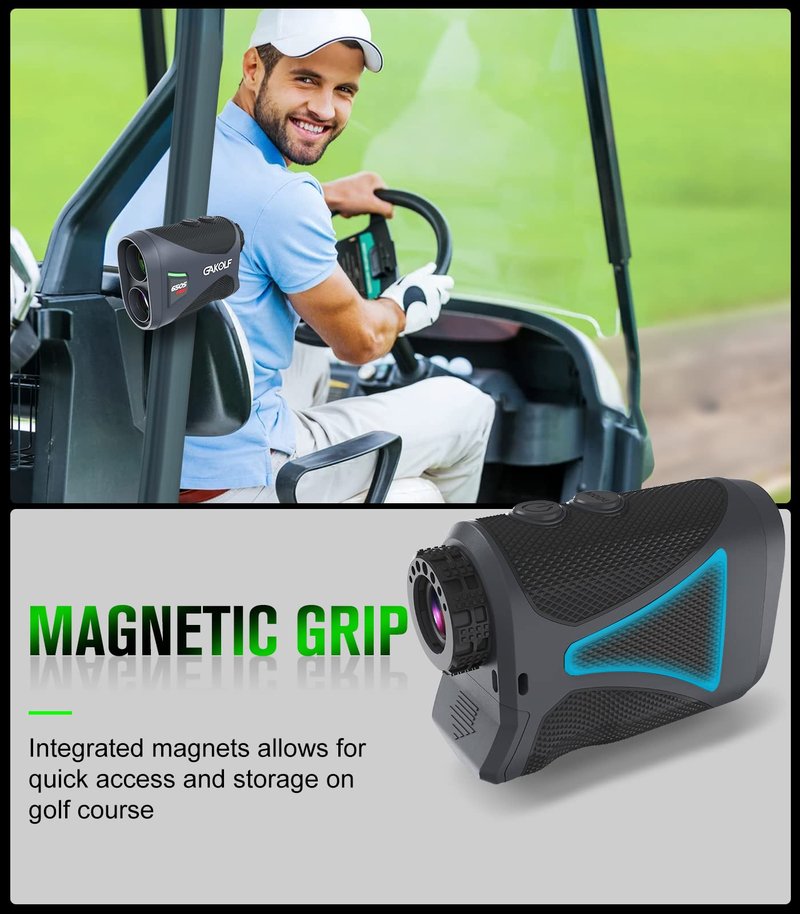 GAKOLF Golf Rangefinder with Slope Switch and Fast Acquisition︱650 Yard Range Finder Golfing with Flag Lock Vibration and Magnetic for Golfers