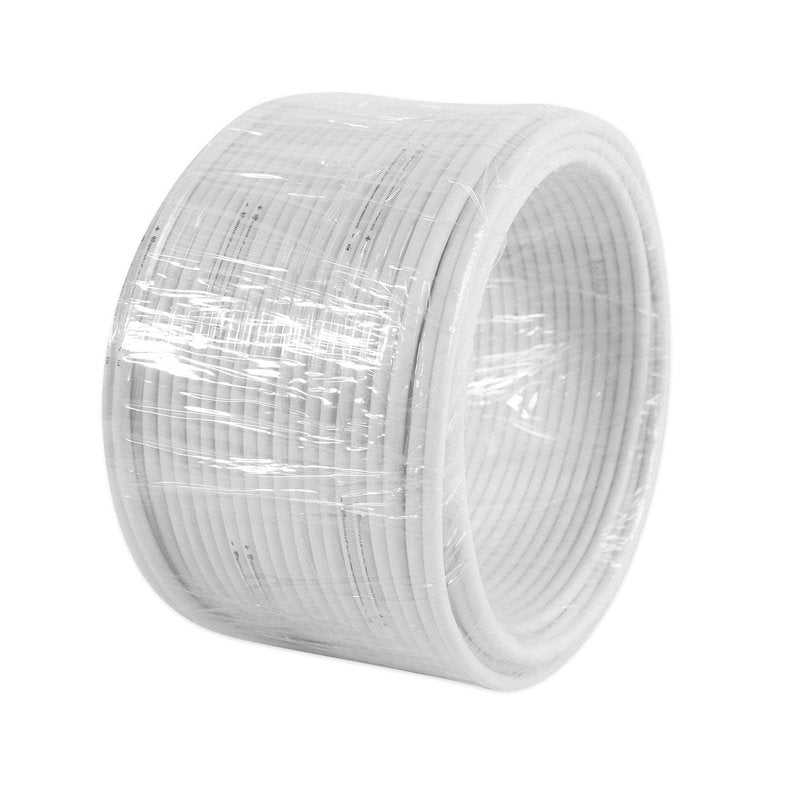 Rockville Marine 14G50 14 Gauge 50 Ft Tinned OFC Copper Speaker Wire, White, Marine-Grade Jacket, Super-Flex, Printed Markers, for Boats, RVs, and Outdoor Audio