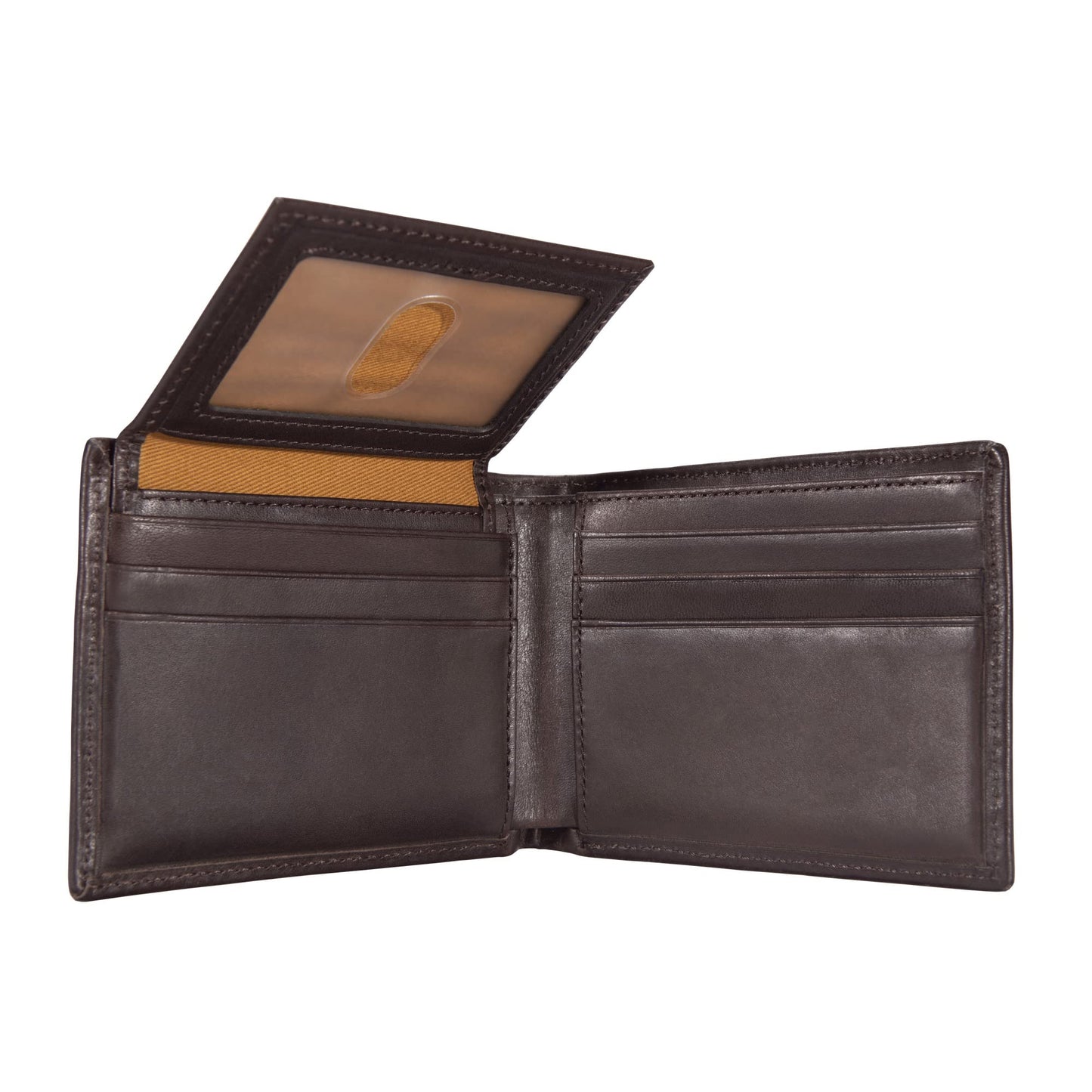 Carhartt Men's Durable Oil Tan Leather Wallets, Available in Multiple Styles – Front pocket, Bi-Fold, Trifold Wallets for Men, RFID Blocking & ID Holder