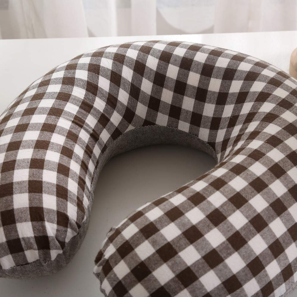 Buckwheat U-Shaped Neck Pillow Adjustable Buckwheat Hull Pillow with Pillowcase, Neck Support and Shoulder Relax Cervical Pillow (12x12 inch, Grey)