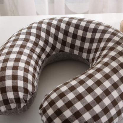 Buckwheat U-Shaped Neck Pillow Adjustable Buckwheat Hull Pillow with Pillowcase, Neck Support and Shoulder Relax Cervical Pillow (12x12 inch, Grey)