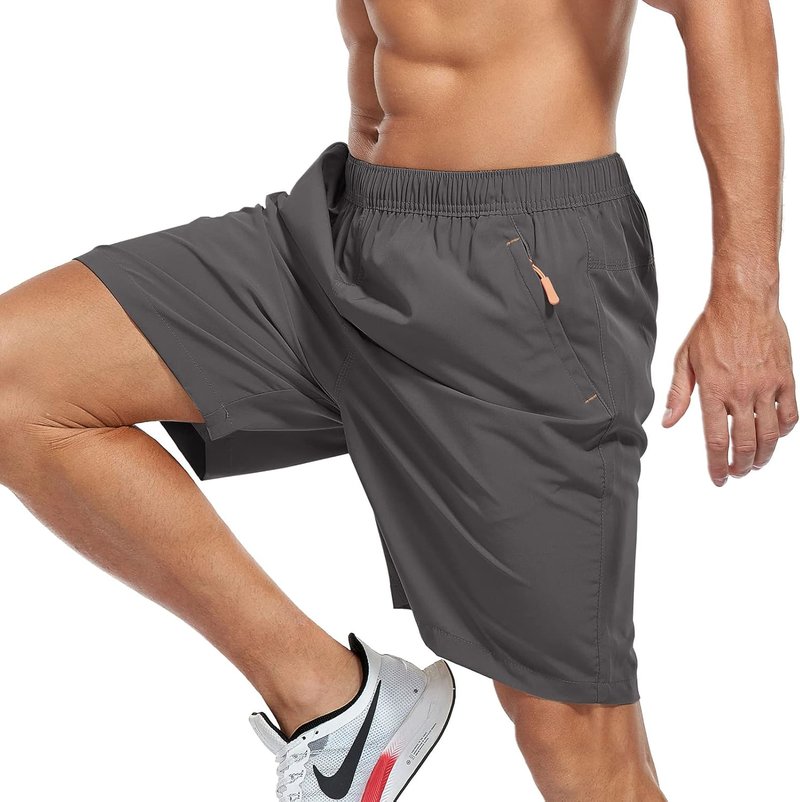 Men's Athletic Hiking Shorts - Water Resistant Quick-Dry Lightweight Outdoor Shorts with Zipper Pockets | Sizes S-XXL