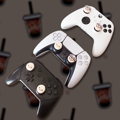 BelugaDesign Boba Dumpling Thumb Grips | Kawaii Cute Cutecore Pastel Button Caps | Compatible with Sony PlayStation PS5 PS4 Xbox Nintendo Switch Pro Controllers (Does not fit Joycons)