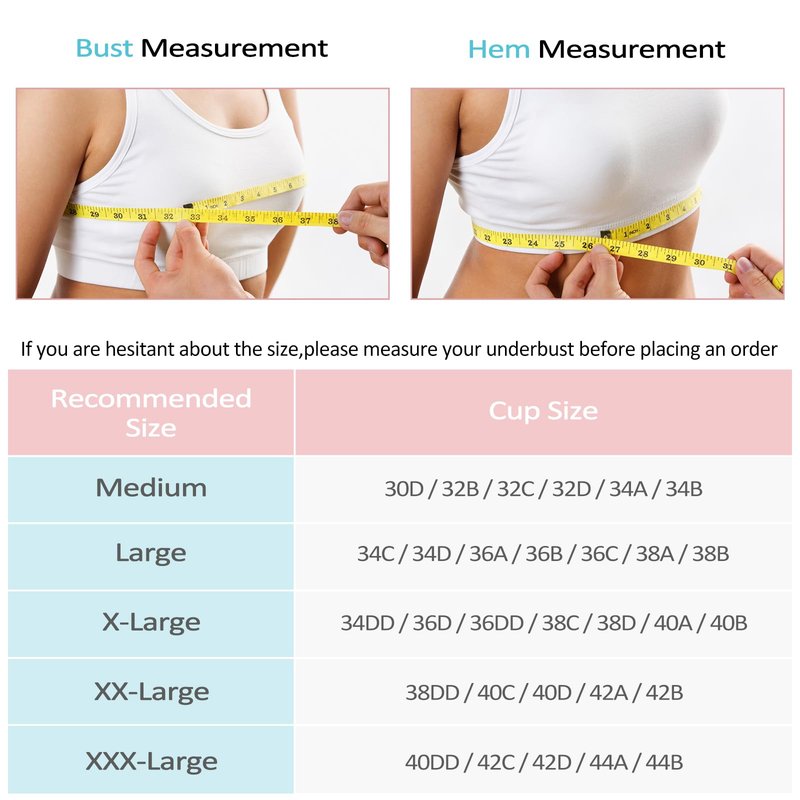 Women's Zip Front Sports Bra - Wireless, Post-Surgery, Padded, Racerback, Active, Yoga, Bust Reduction (X-Large, 3 Pack (Black+Grey+Bean Paste))