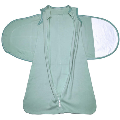 Enrich YLife Swaddle Sack for Baby Babies 3-Ways Adjustable Swaddling Sleeping Bag Cotton Wearable Blanket for Newborn Boys and Girls (Cyan, 3-6 Months)