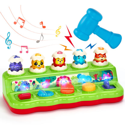 HAHALAND Pop Up Montessori Toys for 1 Year Olds Boys & Girls with Hammers - Early Development & Activity Toys for Kids Birthdays