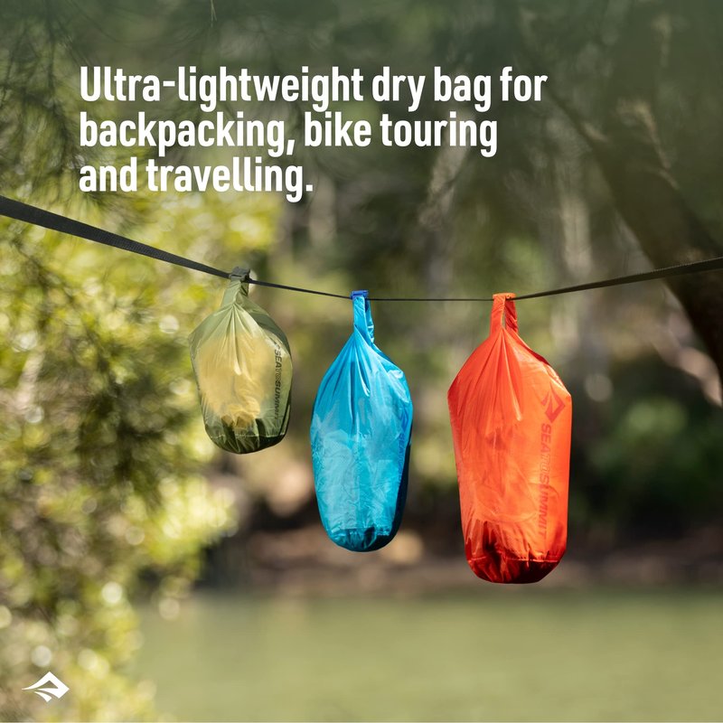 Sea to Summit Ultra-Sil Dry Bag, Ultralight Waterproof Dry Storage, 8 Liter, Tarragon Green