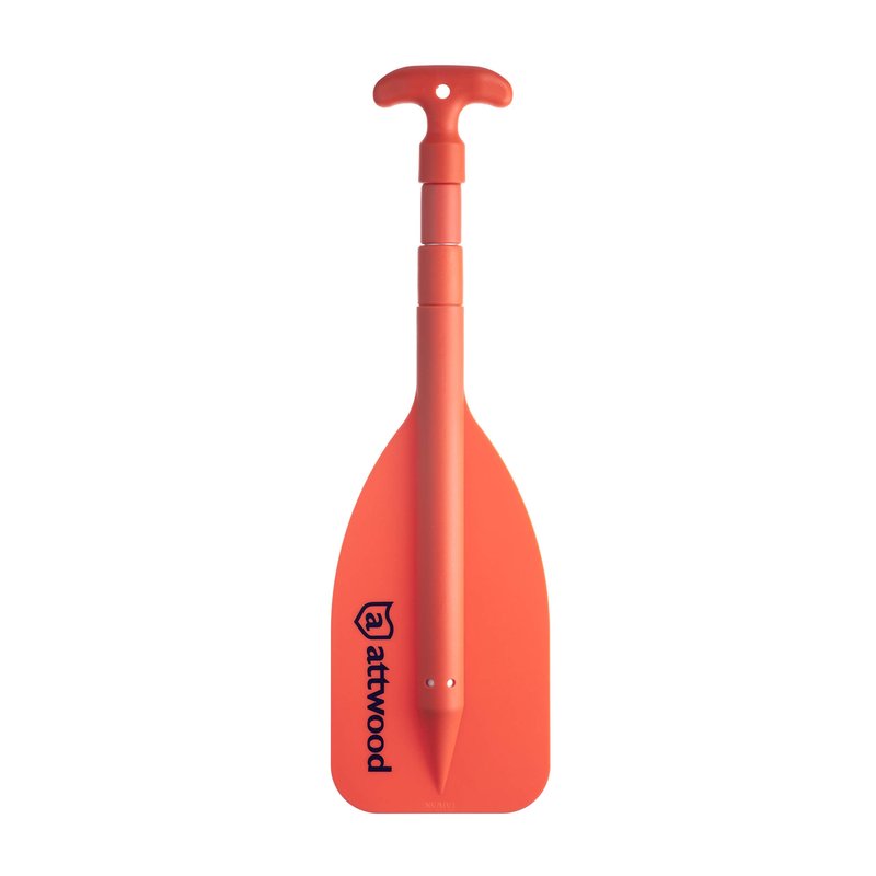 Attwood 20-inch to 42-inch Emergency Telescoping Paddle for Boating, Lightweight & Durable, High Visibility Orange, 11828-1