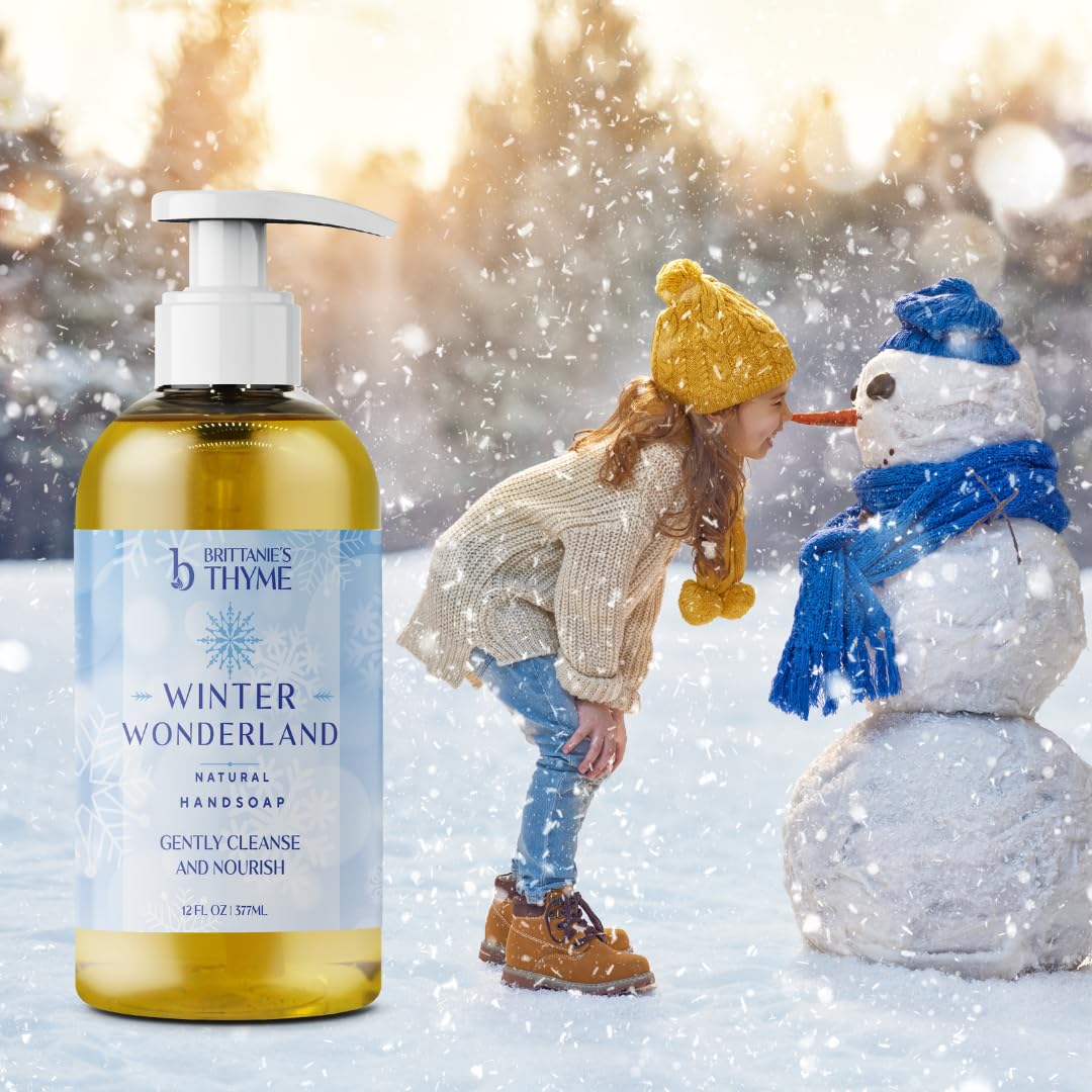 Brittanie's Thyme Fall Natural Olive Oil Liquid Hand Soap Gluten Free, Vegan (Pumpkin Spice and Winter Wonderland)