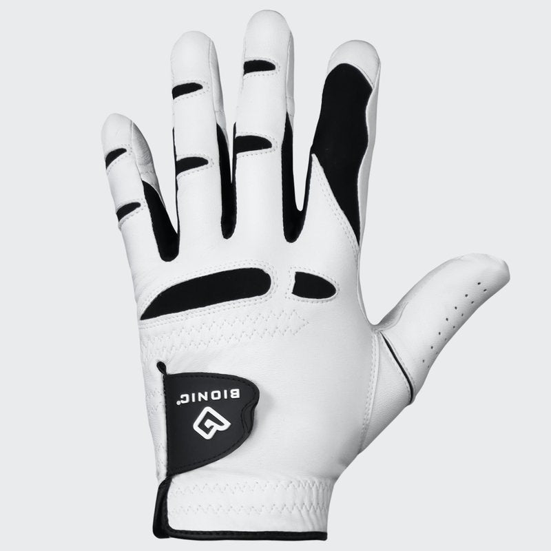 Bionic Men's StableGrip with NaturalFit 2.0 Golf Glove with Dual Expansion Thumb for Best Fit - Premium Cabretta Leather… (White, XXX-Large, Right)