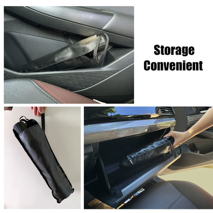 Car Windshield Sun Shade Umbrella, Reflective Sunshade for Front Window Blocks UV Rays Heat Keep Vehicle Cool, Foldable Shade Front Windshield Car Accessories Interior (55x31 Inches)