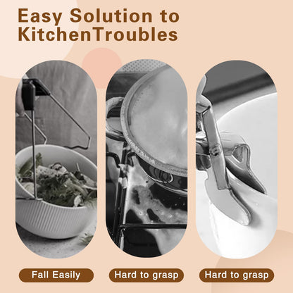 2 Pack Hot Plate Gripper Clips Holder Tongs for Moving Hot Plate Bowls Pizza Pan Air Fryer Microwave Oven with Food Out, Green