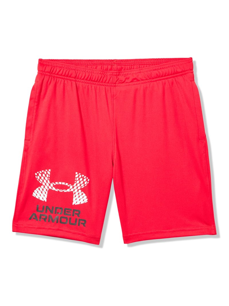 Under Armour Boys Tech Logo Shorts, (600) Red / / White, Medium Plus