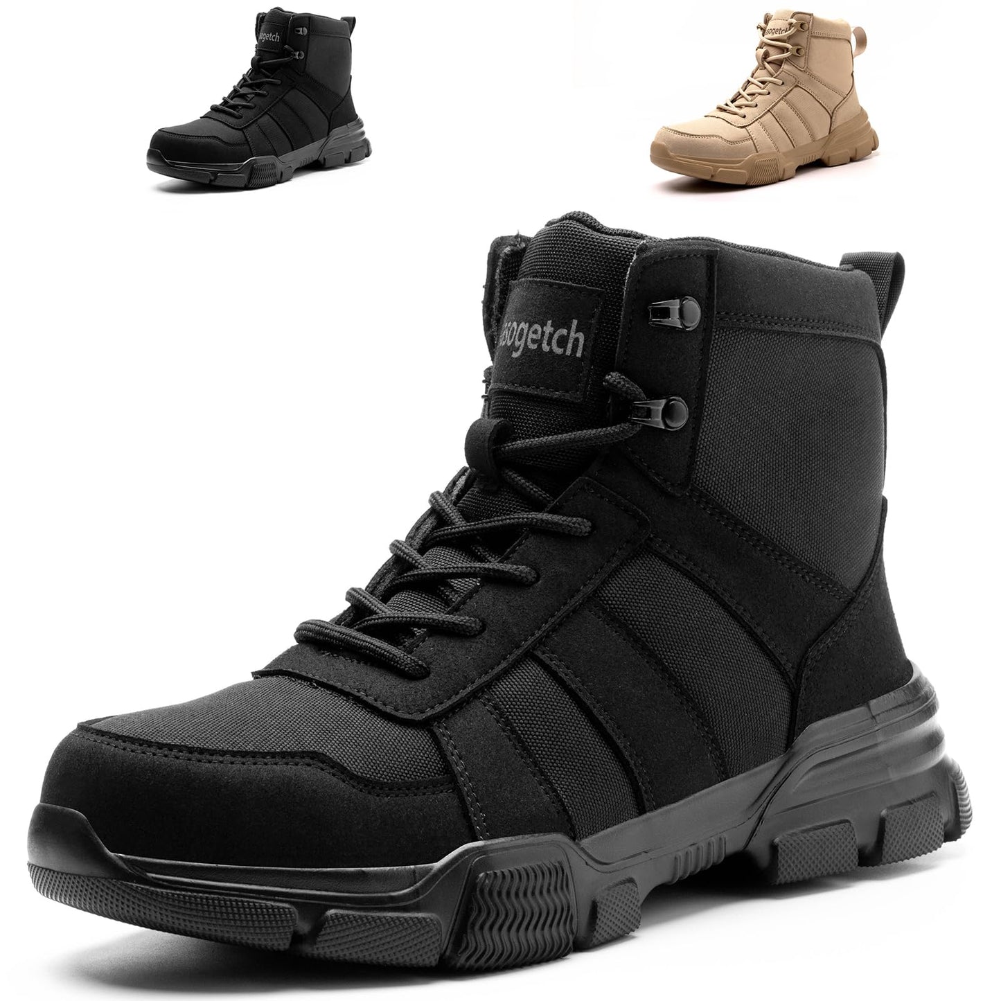 Safety Boots Lightweight Steel Toe Boots Men Women Comfortable Work Boots Shoes Black 10 UK 44 EU 270